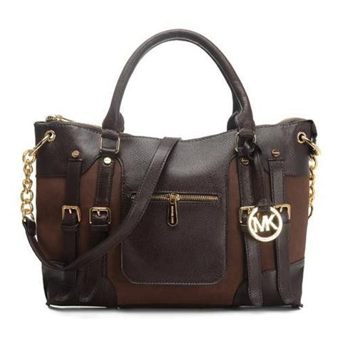 michael kors leigh large coffee satchels|mike kors leather satchel.